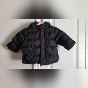 FLC 1989 Place Black Puffer Jacket, 6-9 months